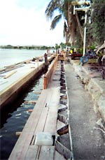 Replacement steel sheet pile bulkhead under construction, Bahia Mar Yachting Center, Ft. Lauderdale , Florida